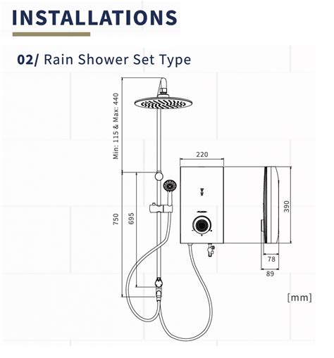 Fz Wh5033nr Instant Water Heater With Rain Shower Fujioh Singapore