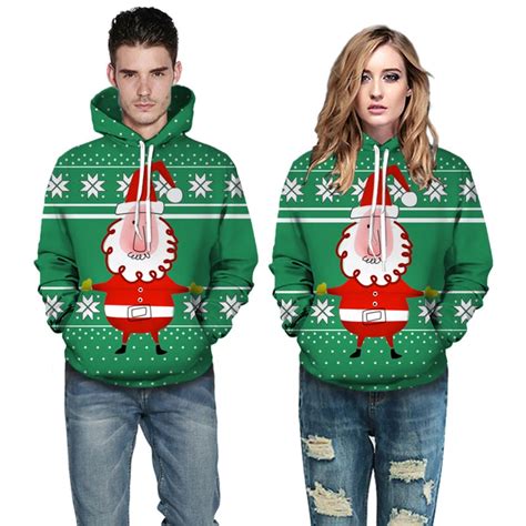 Zogaa Christmas Hoodies Santa Claus 3d Printed Hoodies Men Women