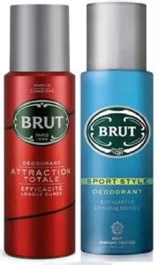 BRUT Pack 2 ATTRACTION SPORT 200ML X 2 Deodorant Spray For Men