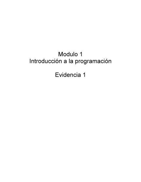 Act Fudamenetos Modulo Introducci N A La Programaci N Evidencia