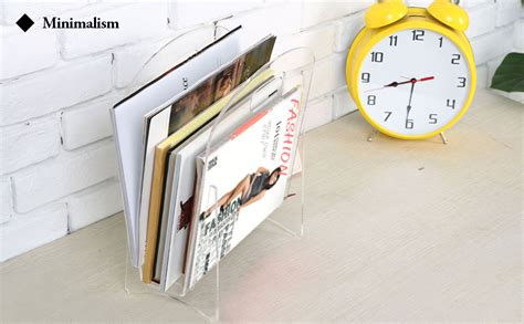 Amazon Mygift Premium Clear Acrylic Magazine Holder Home Office