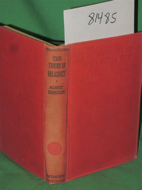 Relativity The Special And The General Theory By Einstein Albert Good Hard Back Red 1920