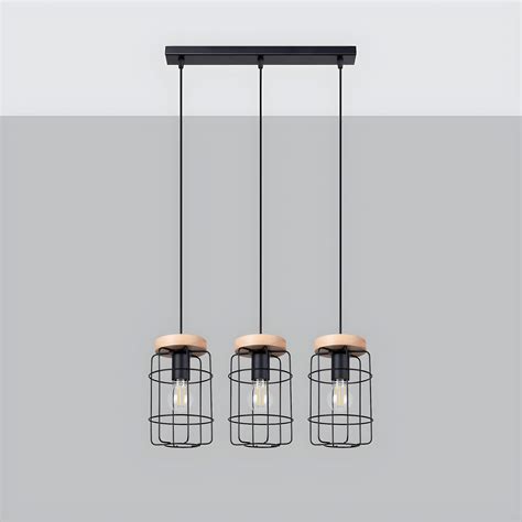 Lumin Rias Pendentes Industrial De A O Madeira Lichtbronnen L