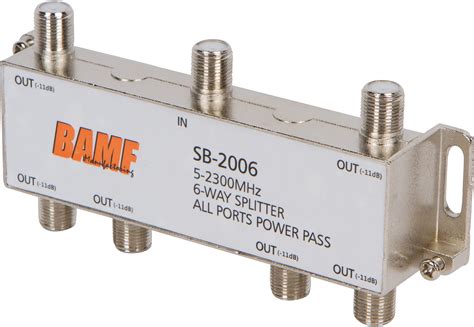 BAMF 6 Way Coax Cable Splitter Bi Directional MoCA 5 2300MHz Sophies