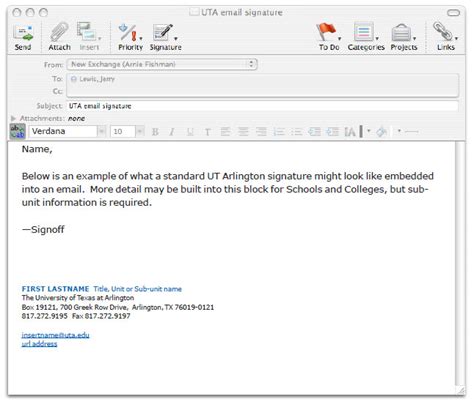 Email Signature Student Template