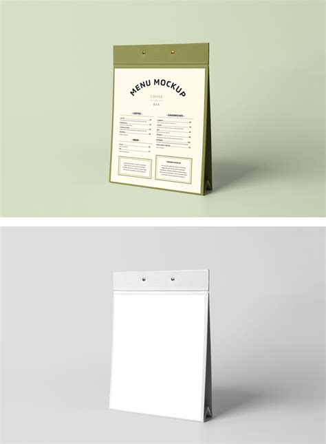 Free Restaurant Menu Display Table Stand Mockup Behance