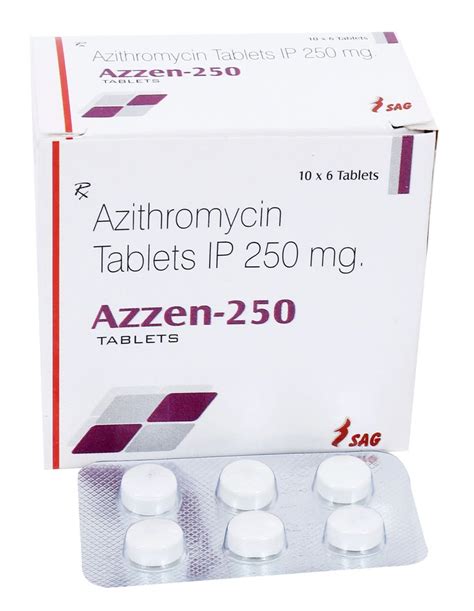 Azithromycin 250mg Tablets 10x6 At ₹ 7876strip Of 3 Tablets In New