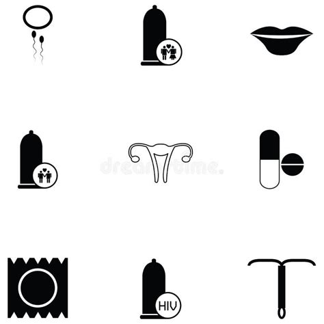 Safe Sex Icon Set Stock Vector Illustration Of Icon 107352030