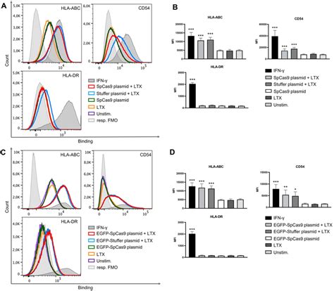 Plasmid Mediated Gene Transfer Of Cas9 Induces Hla Abc And Cd54