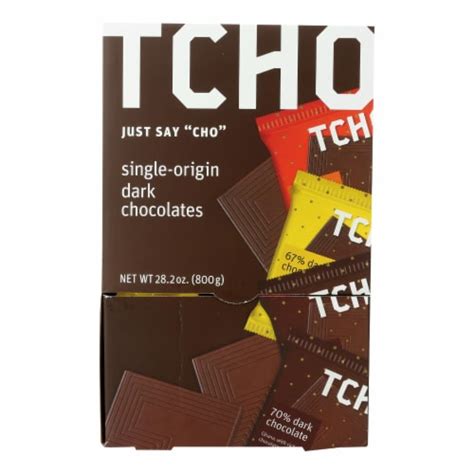 Tcho Chocolate Carton Dark Chocolate Assorted Case Of 100 28 Oz