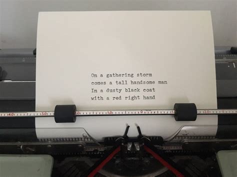 Red Right Hand Peaky Blinders Lyrics Hand Typed on an - Etsy