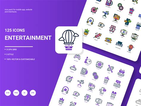 Entertainment Icon Pack by Yogi Aprelliyanto on Dribbble