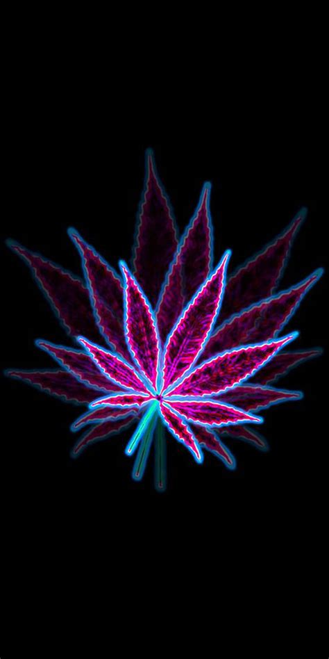 Colorful Neon Weed Backgrounds