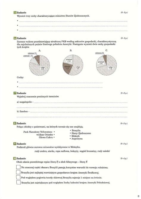 Test Z Geografii Klasa Dzia