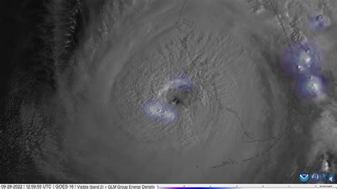 Satellite video shows lightning in Hurricane Ian eyewall as it approaches Florida | khou.com