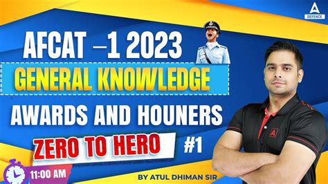 AFCAT CDS CAPF General Knowledge Classes 2023 Awards Houners 1