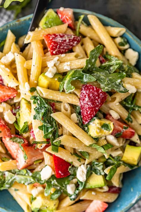 Strawberry Avocado Pasta Salad Recipe The Cookie Rookie Video