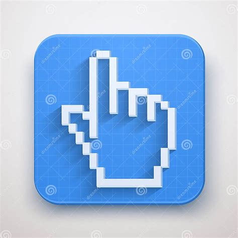 Pixel Cursor Icon Click Mouse Hand Stock Vector Illustration Of Page