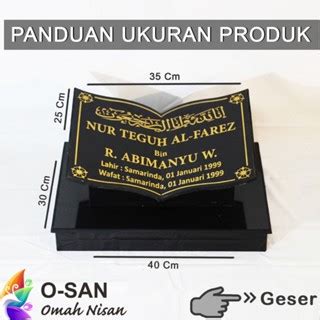 Jual Kode R D Nisan Makam Full Set Batu Granit Bentuk Model Buku