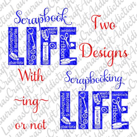 Scrapbooking Life Cut File Svg Dxf Pdf Scrapbooking Shirt Etsy