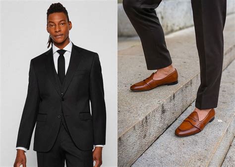 How To Wear Brown Shoes With A Black Suit Pants Or Jeans