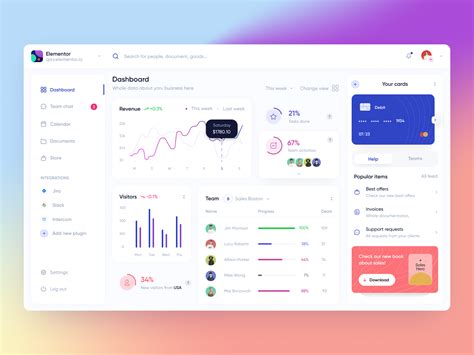 Elementor Dashboard Template