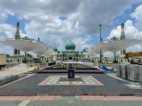 Pemprov Progres Penataan Kawasan Masjid Raya Annur Provinsi Riau