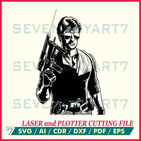 Sylvester Stallone Cobra Svg Digital File Clipart Svg Ai Etsy