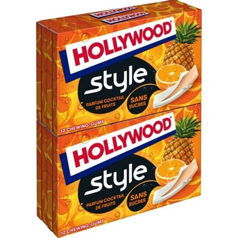 Hollywood Chewing Gum Chewing Gum Au Coktail De Fruits Sans Sucres Hollywood