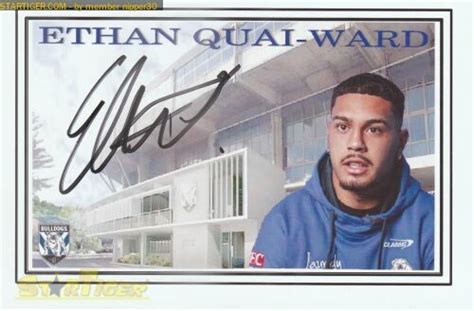 Ethan Quai Ward Autograph Collection Entry At Startiger