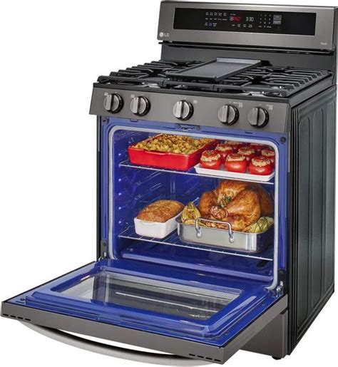 Lg 30 Free Standing Gas Convection Smart Range With Air Fry Russells Appliance And Electronics