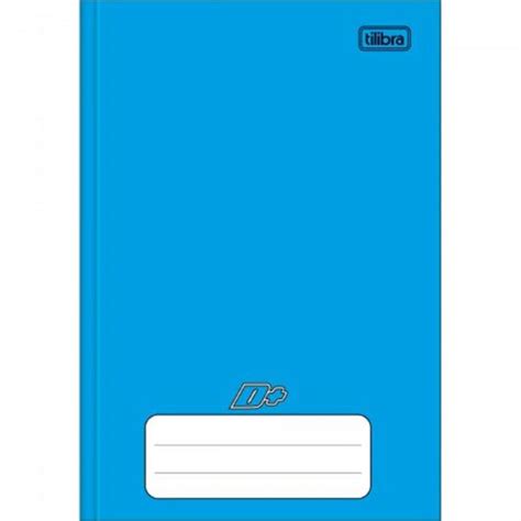 Caderno Capa Dura Brochura Azul Tilibra D 140mm X 200mm 96 Folhas