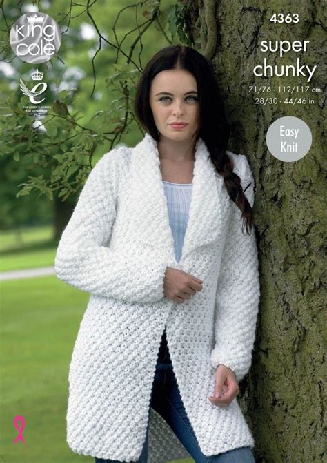 Easy To Follow Jacket And Sweater Knitted With Big Value Super Chunky Knitting Patterns King