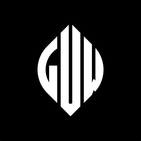 luw circle letter logo design  circle  ellipse shape luw
