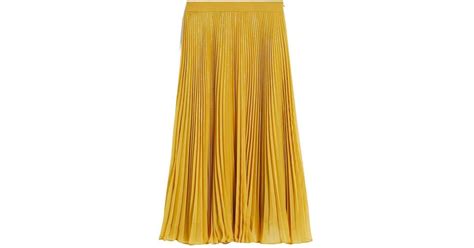 Max Mara Studio Milena Skirt Ocre In Yellow Lyst