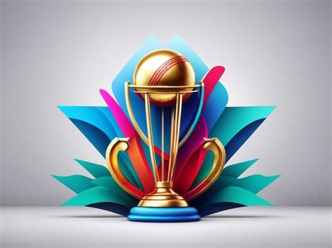 Premium Ai Image 3d World Cup Trophy Cricket World Cup Poster Design