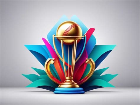 Premium AI Image | 3d world cup trophy cricket world cup poster design ...