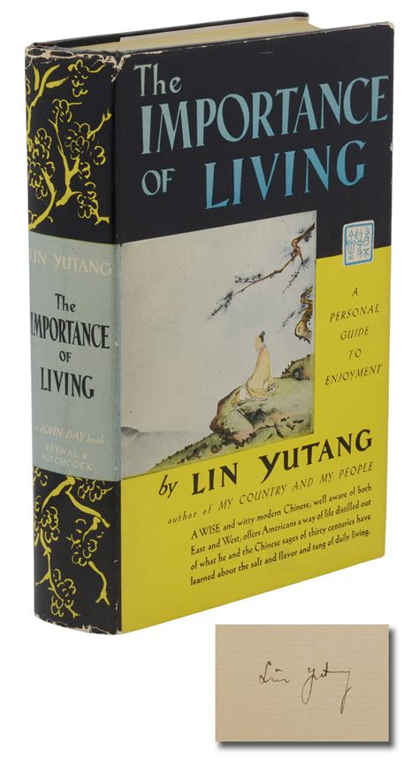 The Importance Of Living By Yutang Lin Very Good 1937 First Edition