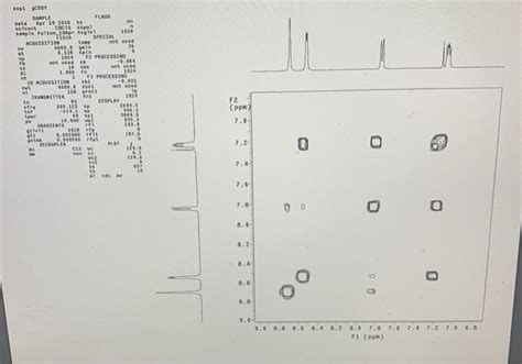 Solved 5 On Blackboard Are The H NMR And COSY Spectrum Of Chegg