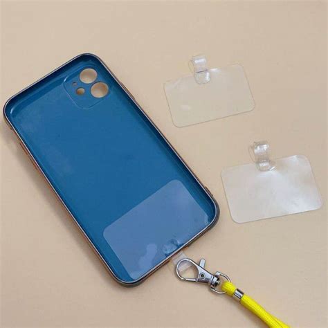 kartu gantungan tali hp universal bening bahan pvc mika bening holder