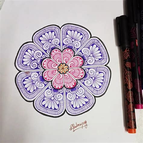 Purple Pink Mandala Art Mandalaart Mandala Mandala Art Mandala