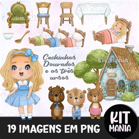 Kit Digital Cachinhos Dourados E Os Tr S Ursos Aquarela Elo