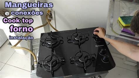 Instalando 2 mangueiras conexões para Cook top e forno meu AP 205