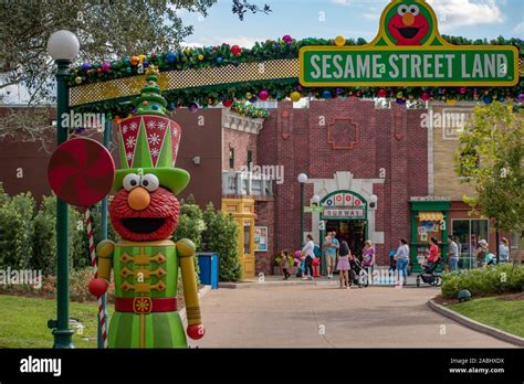 Orlando Florida November 22 2019 Top View Of Elmo In Sesame Street Land At Seaworld