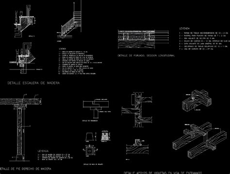 Estructuras De Madera Detalles Constructivos En Autocad Librer A Cad