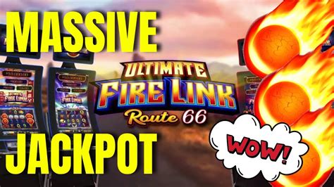 Massive Jackpot Ultimate Fire Link Route 66 Slot Machine Live Play In