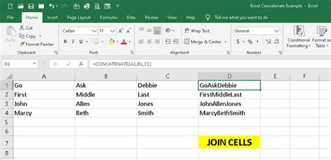 How To Join Cells Using Excel Concatenate