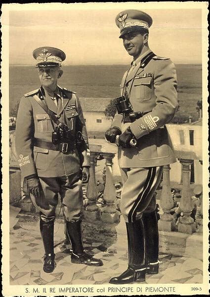 Rare Photography Of King Umberto Ii Of Italy With His Father King