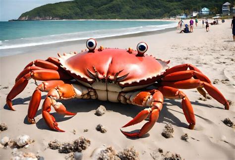 Premium Photo A Crab With Eyes And Eyes On The Beach