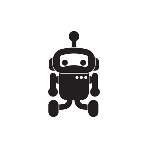 Robot Icon Logo Symbol Illustration Design Template Vector